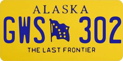 AK license plate GWS302