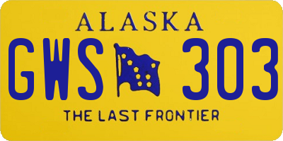 AK license plate GWS303