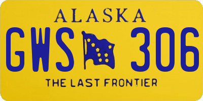 AK license plate GWS306