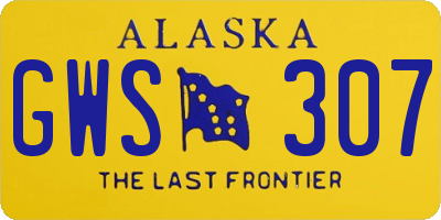 AK license plate GWS307