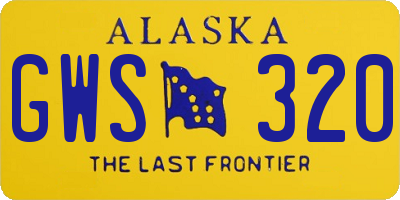AK license plate GWS320