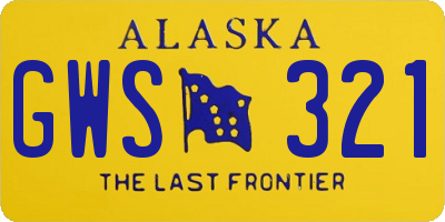 AK license plate GWS321