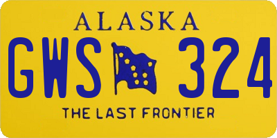 AK license plate GWS324