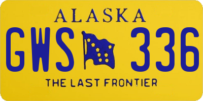 AK license plate GWS336