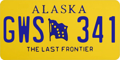 AK license plate GWS341