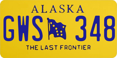 AK license plate GWS348