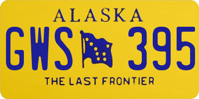 AK license plate GWS395
