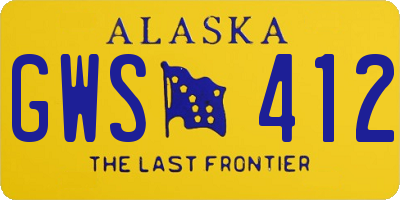 AK license plate GWS412