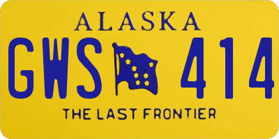 AK license plate GWS414