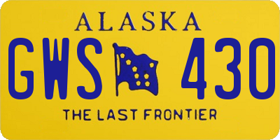 AK license plate GWS430