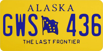 AK license plate GWS436