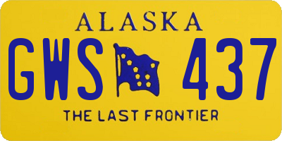 AK license plate GWS437