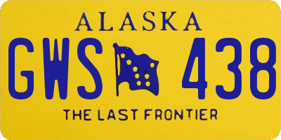 AK license plate GWS438