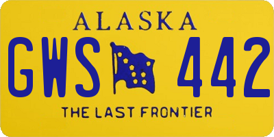 AK license plate GWS442