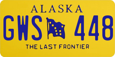 AK license plate GWS448