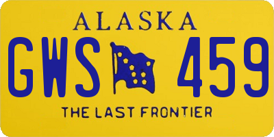 AK license plate GWS459