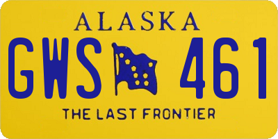 AK license plate GWS461