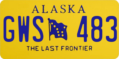 AK license plate GWS483