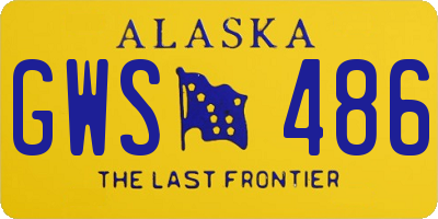 AK license plate GWS486