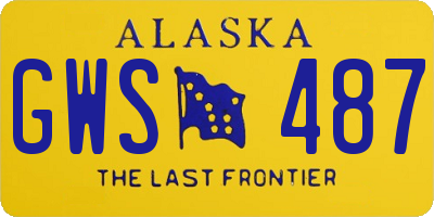 AK license plate GWS487