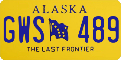 AK license plate GWS489