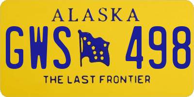 AK license plate GWS498