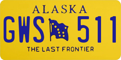 AK license plate GWS511