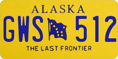 AK license plate GWS512