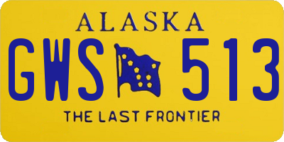 AK license plate GWS513