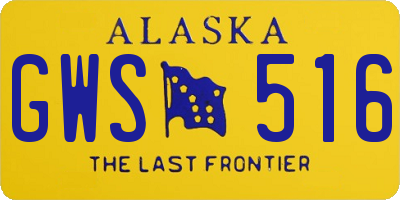 AK license plate GWS516