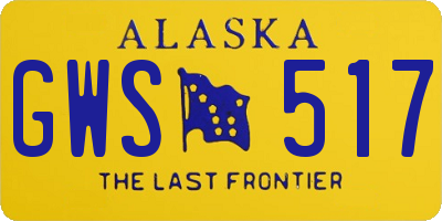 AK license plate GWS517