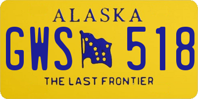 AK license plate GWS518