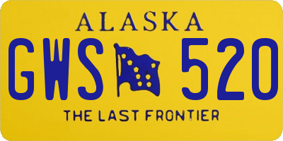 AK license plate GWS520