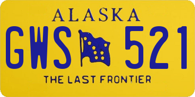 AK license plate GWS521