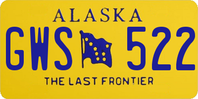 AK license plate GWS522
