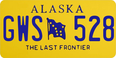 AK license plate GWS528