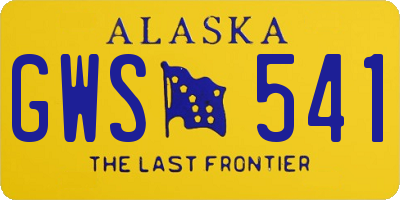 AK license plate GWS541