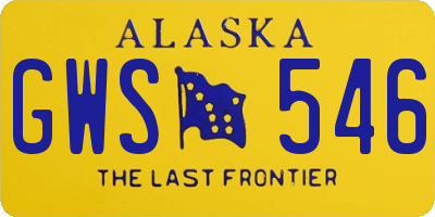 AK license plate GWS546