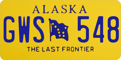 AK license plate GWS548