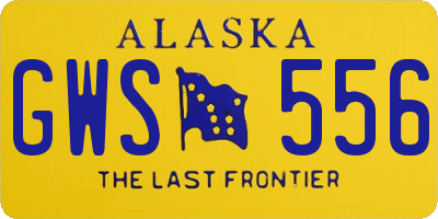 AK license plate GWS556