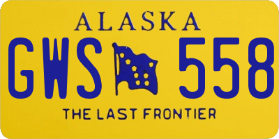 AK license plate GWS558