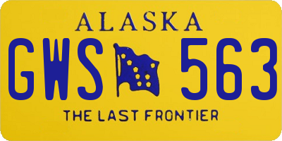 AK license plate GWS563