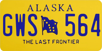 AK license plate GWS564