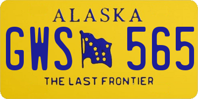 AK license plate GWS565