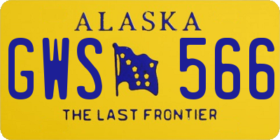 AK license plate GWS566
