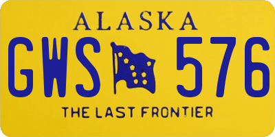 AK license plate GWS576