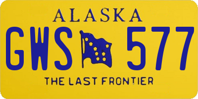 AK license plate GWS577