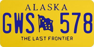 AK license plate GWS578