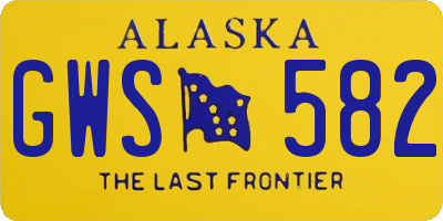 AK license plate GWS582