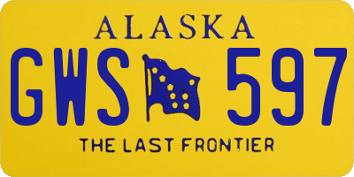 AK license plate GWS597